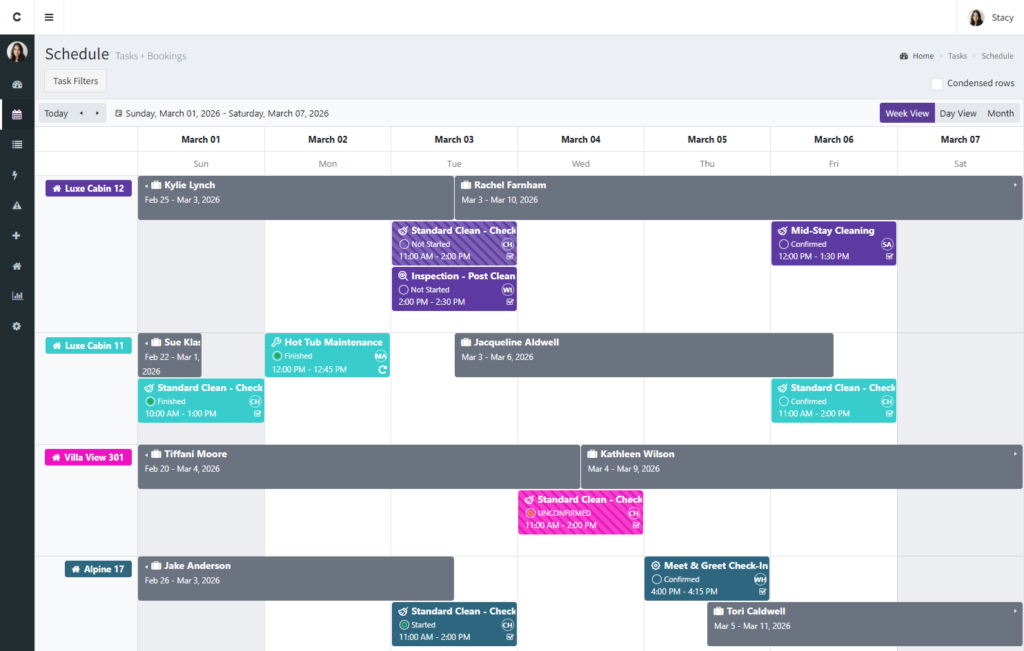CIBO task schedule timeline